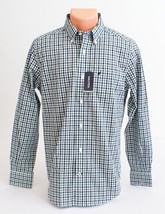 Nautica Green & Black Checked Button Front Shirt Men's Small S NWT - $69.29