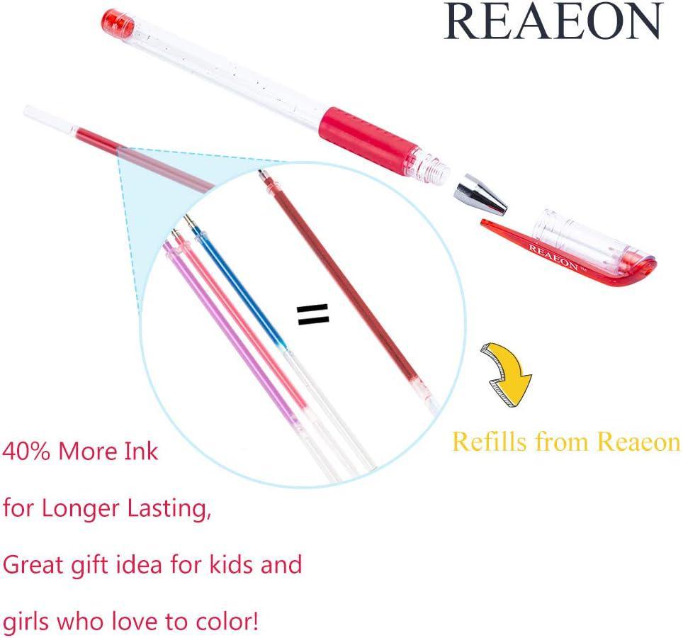 Gel Pens Reaeon 200 Pack Pen with Case for Adult Coloring Books