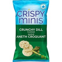 3 X Quaker Crispy Minis Gluten-Free Crunchy Dill Chips 100g Each -Free s... - $27.09