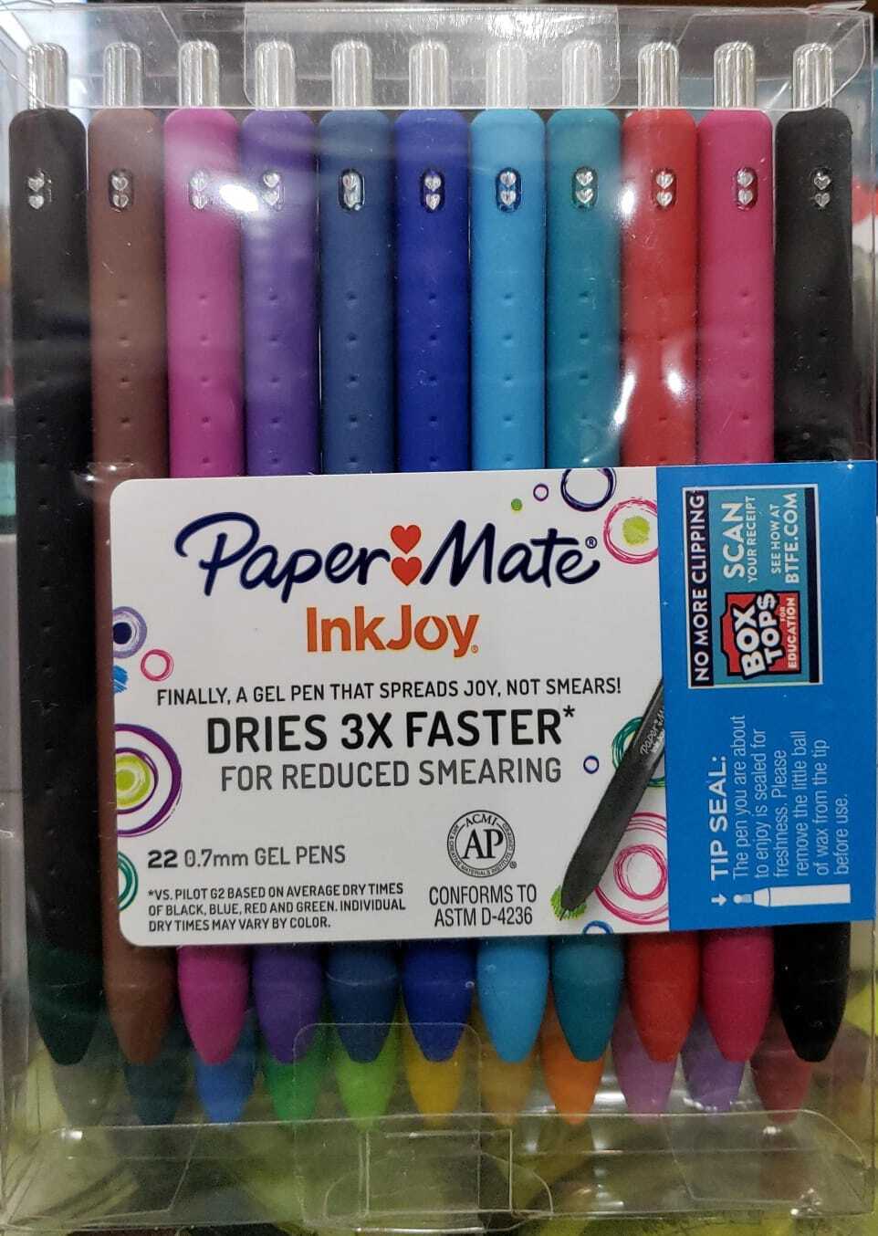 Paper Mate InkJoy Retractable Gel Pens Fine Point 0.5 mm Assorted