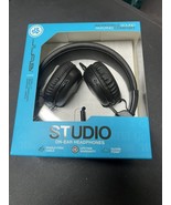 JLab Studio Wired On-Ear Headphones - Black DJ Tangle Free Cable 3.5mm 0... - $7.59