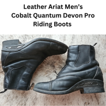Ariat Mens Cobalt Quantum Devon Pro Riding Boots Zip Black 10 1/2 D USED image 1