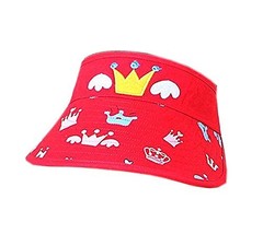 Children Sun Protection Hat Mini Cute Crown Cap Without Top 2-4 Years(Red) image 2