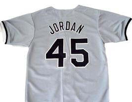 Michael Jordan Birmingham Barons Button Down Baseball Jersey Grey Any Size image 2