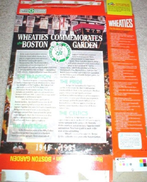 Lot Detail - Red Auerbach Autographed Wheaties Boston Celtics