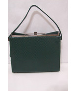 Vintage Handbag 1960&#39;s Green Snake Skin Kelly Peg Bottom - $179.99