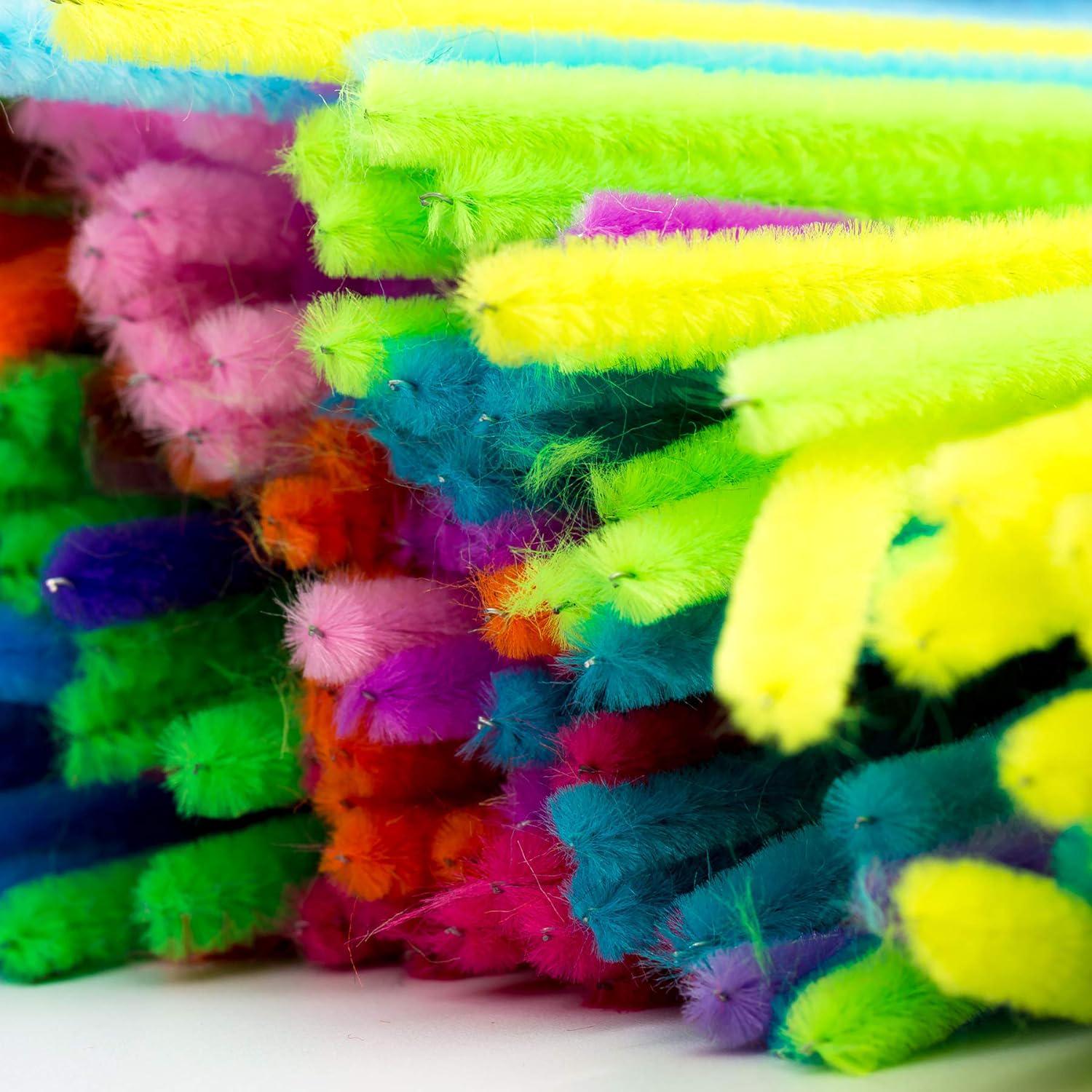 Cuttte 300pcs 10 Colors Pipe Cleaners DIY Art Craft Decorations Chenille Stems Assorted Colors (6 mm x 12 inch)