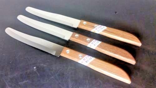Set of 2 KIWI - Chef's Knife Cook Utility Knives No-171,172 Stainless Steel  Wood