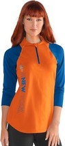G-iii Sports Nba York Knicks Women&#39;s Zip It Up 3/4 Sleeve Tee, Medium, O... - $14.84