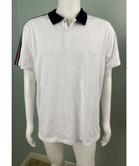 NWT Men&#39;s Ben Sherman White Side Tape Contrast Polo Shirt Sz Large - $39.59