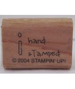 Stampin Up 2004 I Hand-Stamped Wood Mounted Stamp Used - $8.78