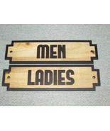Retro Rustic Style Wood Men &amp; Ladies &amp; Restroom Signs - $21.95
