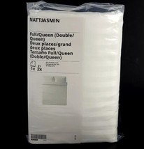 Ikea NATTJASMIN Full/Queen Duvet Cover & 2 Pillowcases Bed Set Striped White New - $108.80