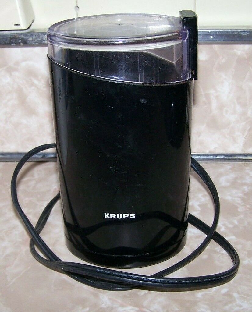 Vintage Krups Fast One Touch Coffee Bean Mill Grinder Type 203 White