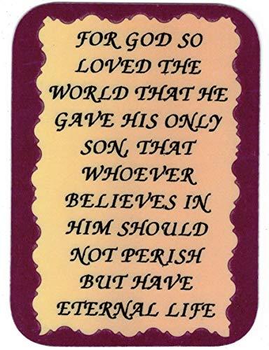 for god so loved the world that he gave his only son 3" x 4" love note inspirati