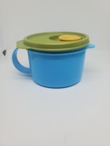 Tupperware CRYSTALWAVE PLUS MICROWAVE 2 CUP SOUP MUG BOWL BRILLIANT BLUE NEW