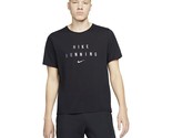 Nike Men&#39;s Dri-FIT Miler Reflective Running T-Shirt in Black -Size Large - $29.97