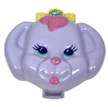 1990s Polly Pocket Dazzling Dog Show Compact Purple Puppy Face Dog Vinta... - $20.56