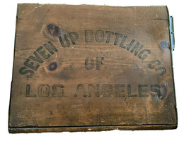 Vintage Madera Soda Caja Siete Arriba 7-Up Caja de Madera Los Angeles Ca... - $108.60