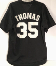 FRANK THOMAS #35 Chicago White Sox HOF Vintage MLB 90s Black Pullover Je... - $59.39