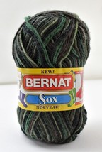 Bernat Sox Ombre Acrylic Nylon Super Fine Weight Yarn - 1 Skein Color Army Hot - $9.45