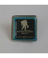 2017 Wounded Warrior Project Black &amp; White With Blue Boarder Lapel Hat Pin - $5.34
