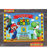 Super Mario Birthday Invitation - Super Mario Party Invitation - Any Age - $8.99