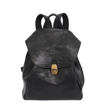 SC Retro Flap Backpack For Women Genuine Leather Shoulder Bag Female Real Leathe - $163.56