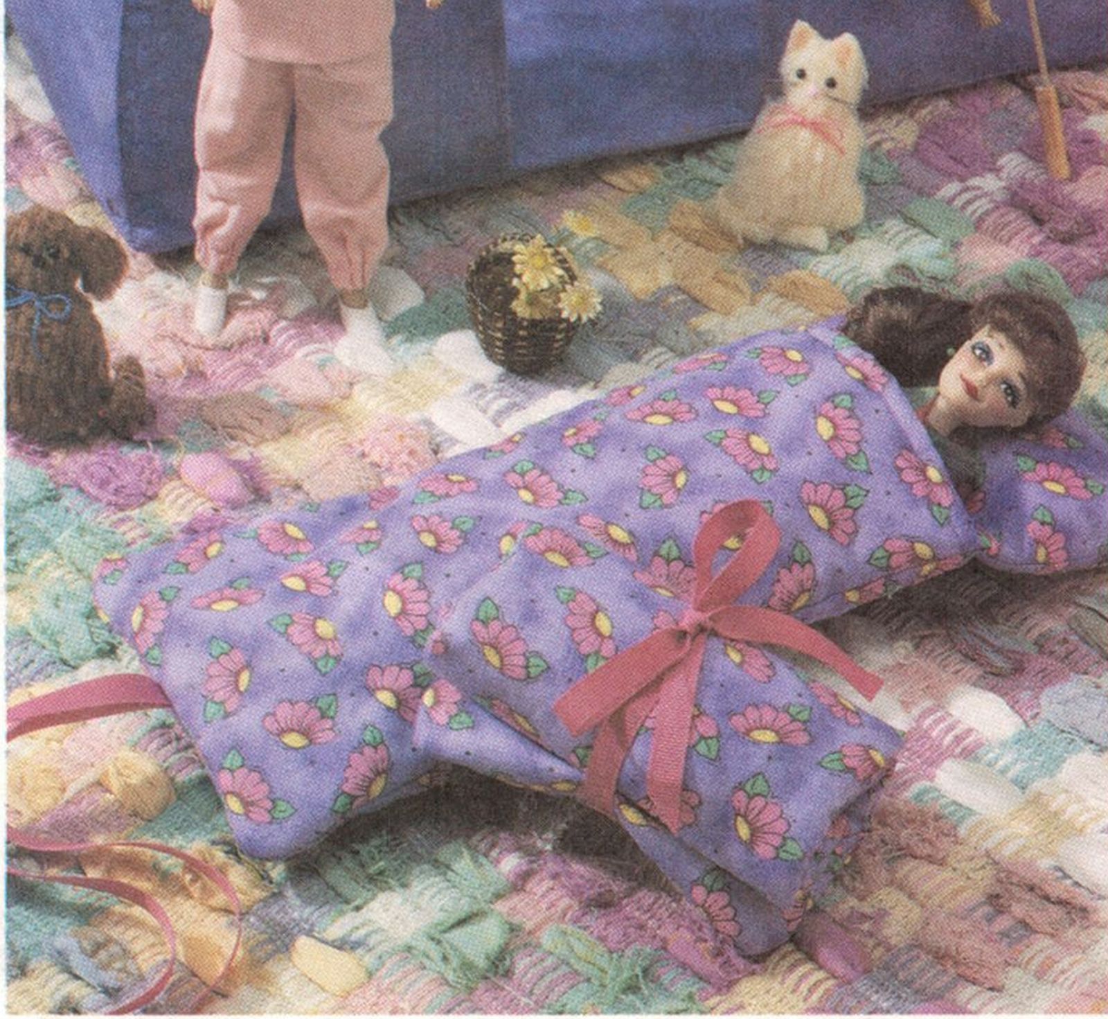 Barbie Doll Carry Tote Bag Organizers Tent Sleeping Bag Camping Sew Pattern - Sewing