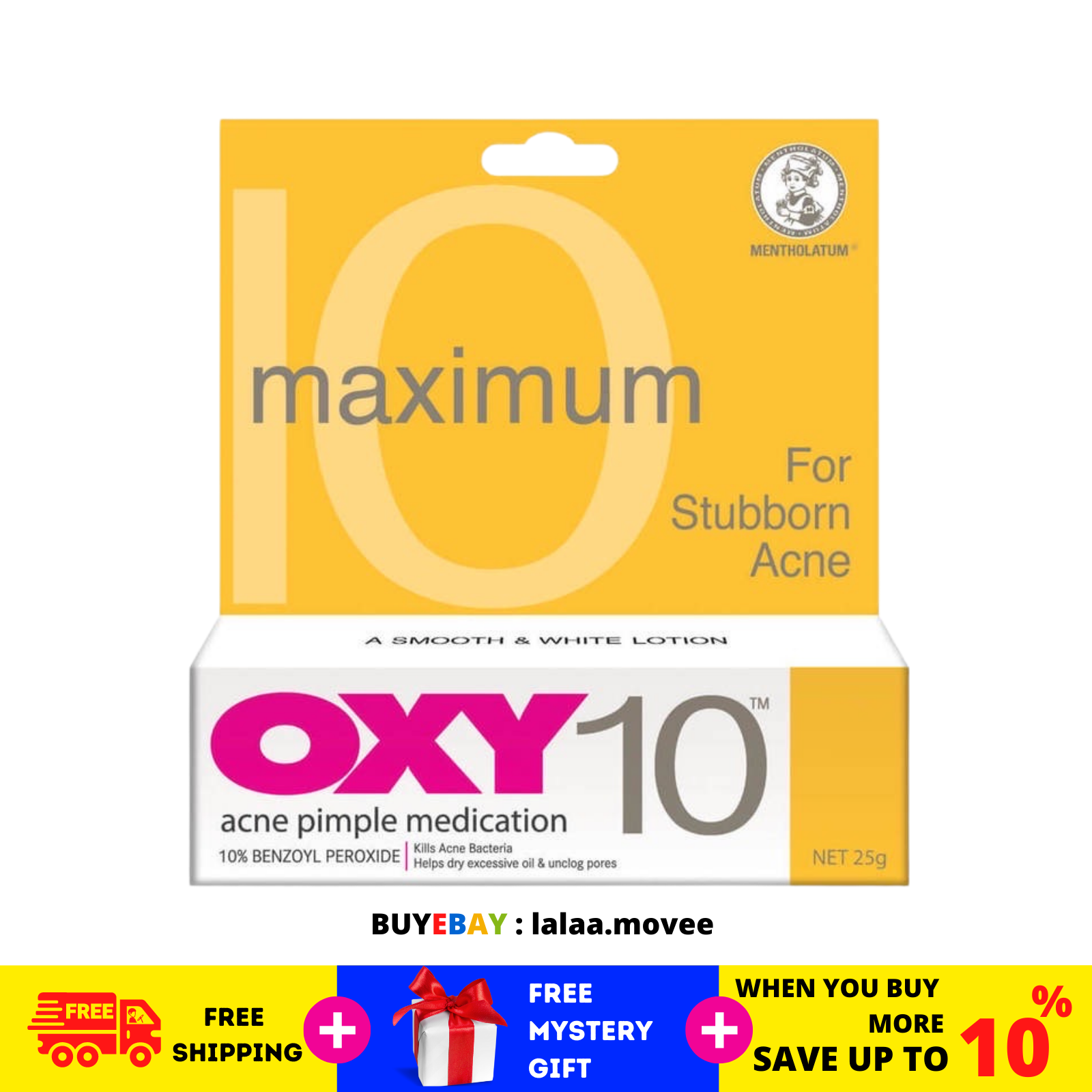 OXY 10 Acne & Pimple Treatment Maximum Strength 25g X 2 tubes Acne & Blemish Control