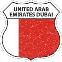 United Arab Emirates Dubai Highway Shield Novelty Metal Magnet HSM-442 - $14.95