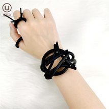 UKEBAY New Handmade Punk Style Jewelry For Women Charm Bracelets Geometr... - $11.85
