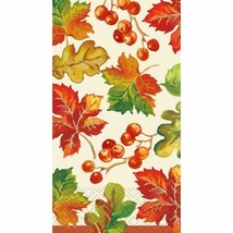Berries and Leaves Fall Thanksgiving 16 Ct Guest Napkins - $5.44