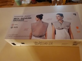 Sharper Image Pain Relief Heated Neck + Shoulder Massager Wrap New - $48.51