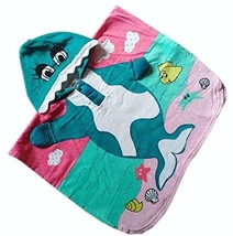 Lovely Cartoon Series Green Dophin Hooded Bath Towel (10060CM) image 2