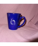 Coffee Mug Lake Michigan Credit Union Logo 12 oz Cup Ceramic Blue - $9.89