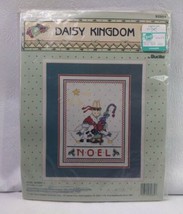 1991 BUCILLA Daisy Kingdom Noel Bunny Cross Stitch 11"x 14"  Vintage - $14.85