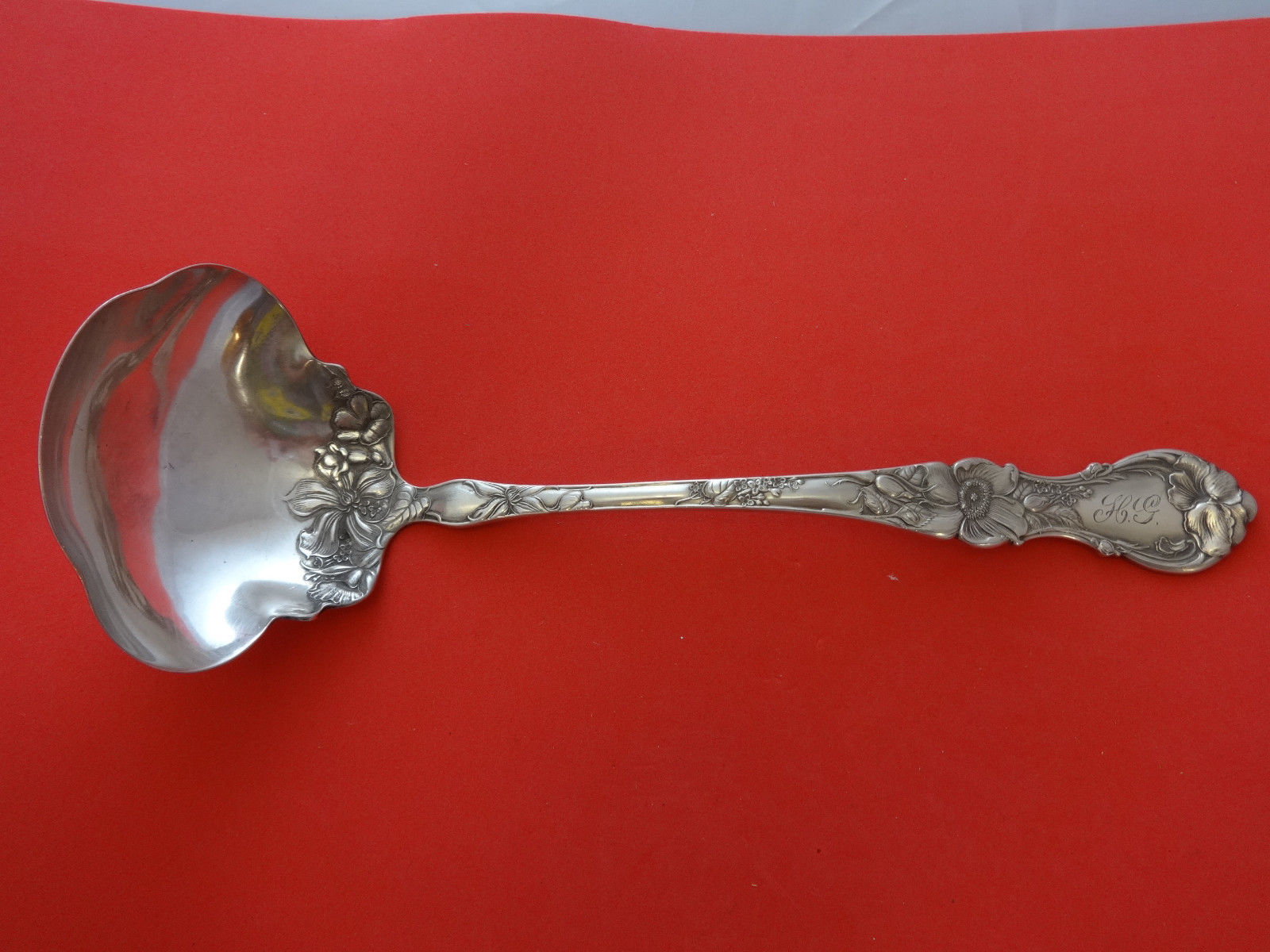 Primary image for Floral by Wallace Plate Silverplate Soup Ladle 12"