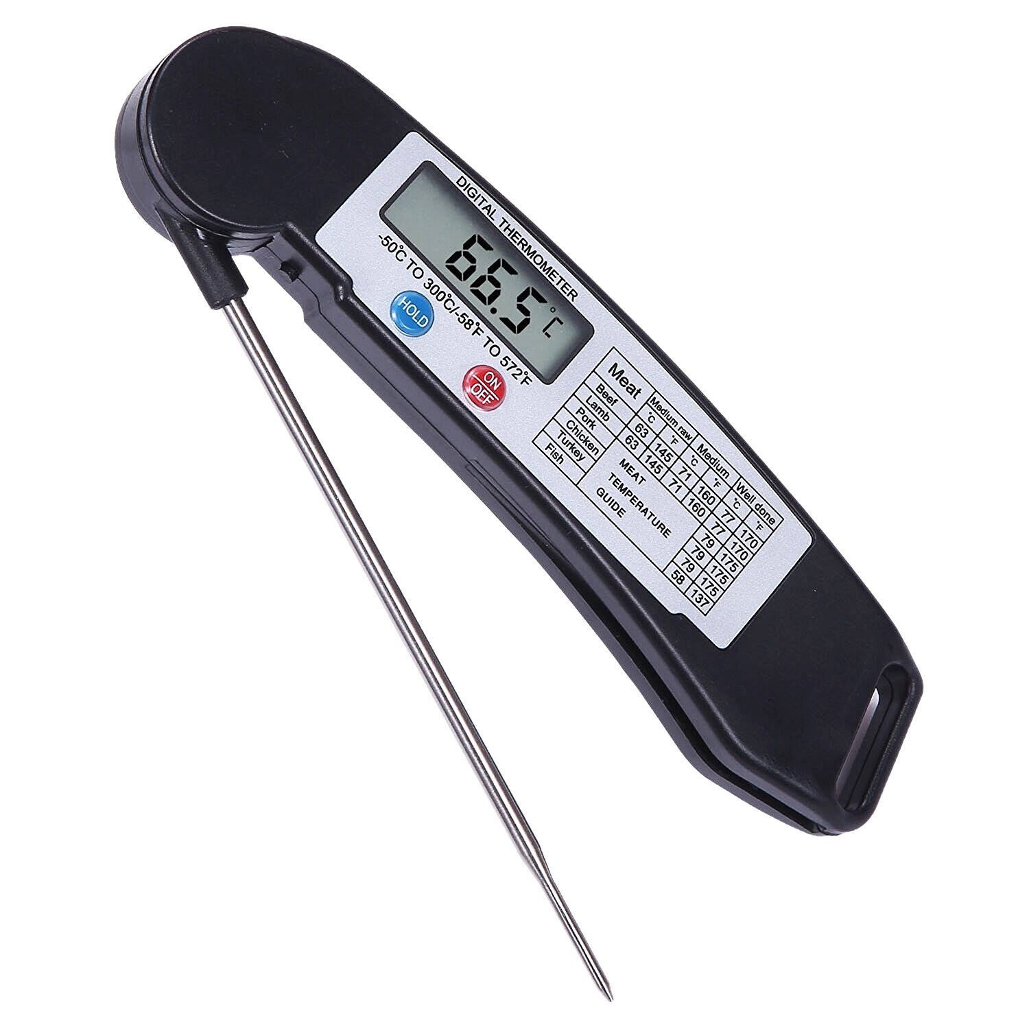 Habor 192 Digital Meat Thermometer Backlit Display Magnetic 2 Sec Instant  Read
