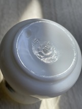 Pair of Vintage London Milk Glass Salt and Pepper Shakers image 6