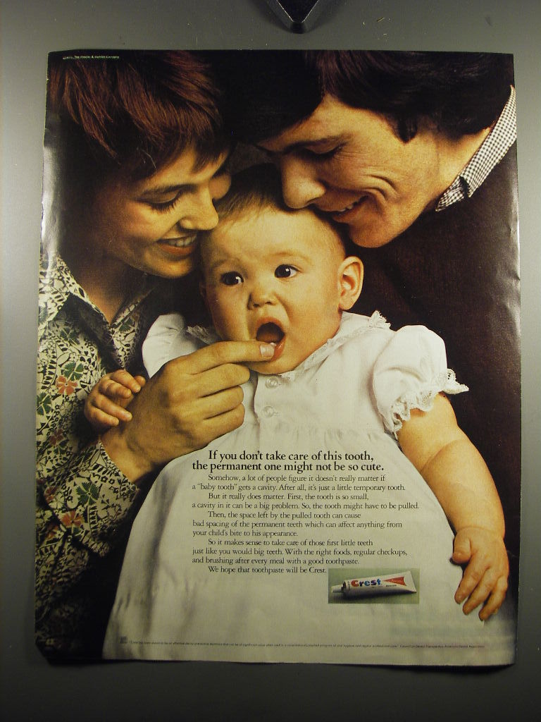 1971 Crest Toothpaste Ad If we don't take care of this tooth 198089