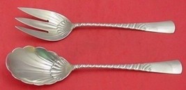 Colonial by Gorham Sterling Silver Salad Serving Set 2pc Scalloped Orig 10 1/2" - $503.91