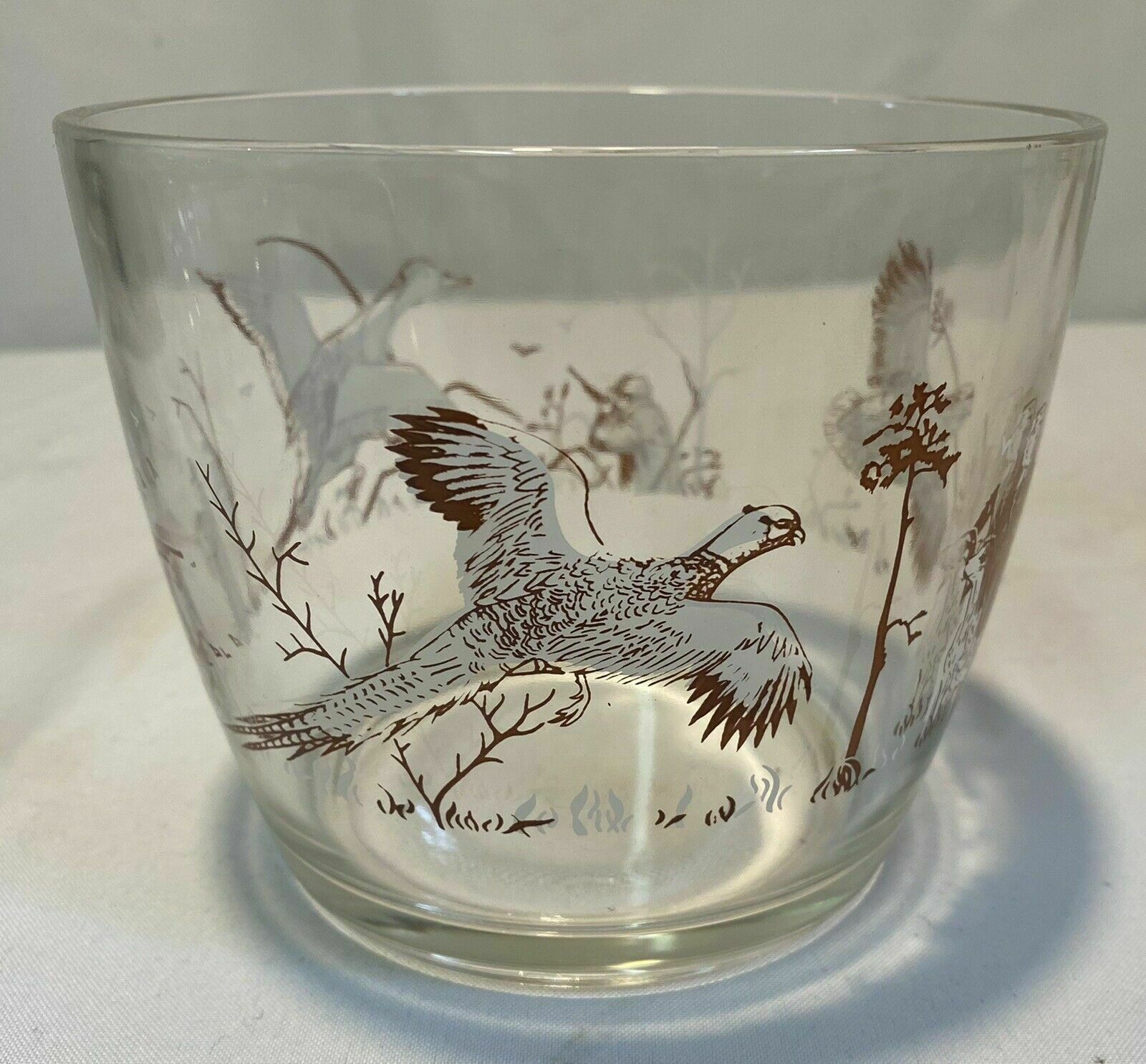 Libbey Tall Frost Pheasant Glasses