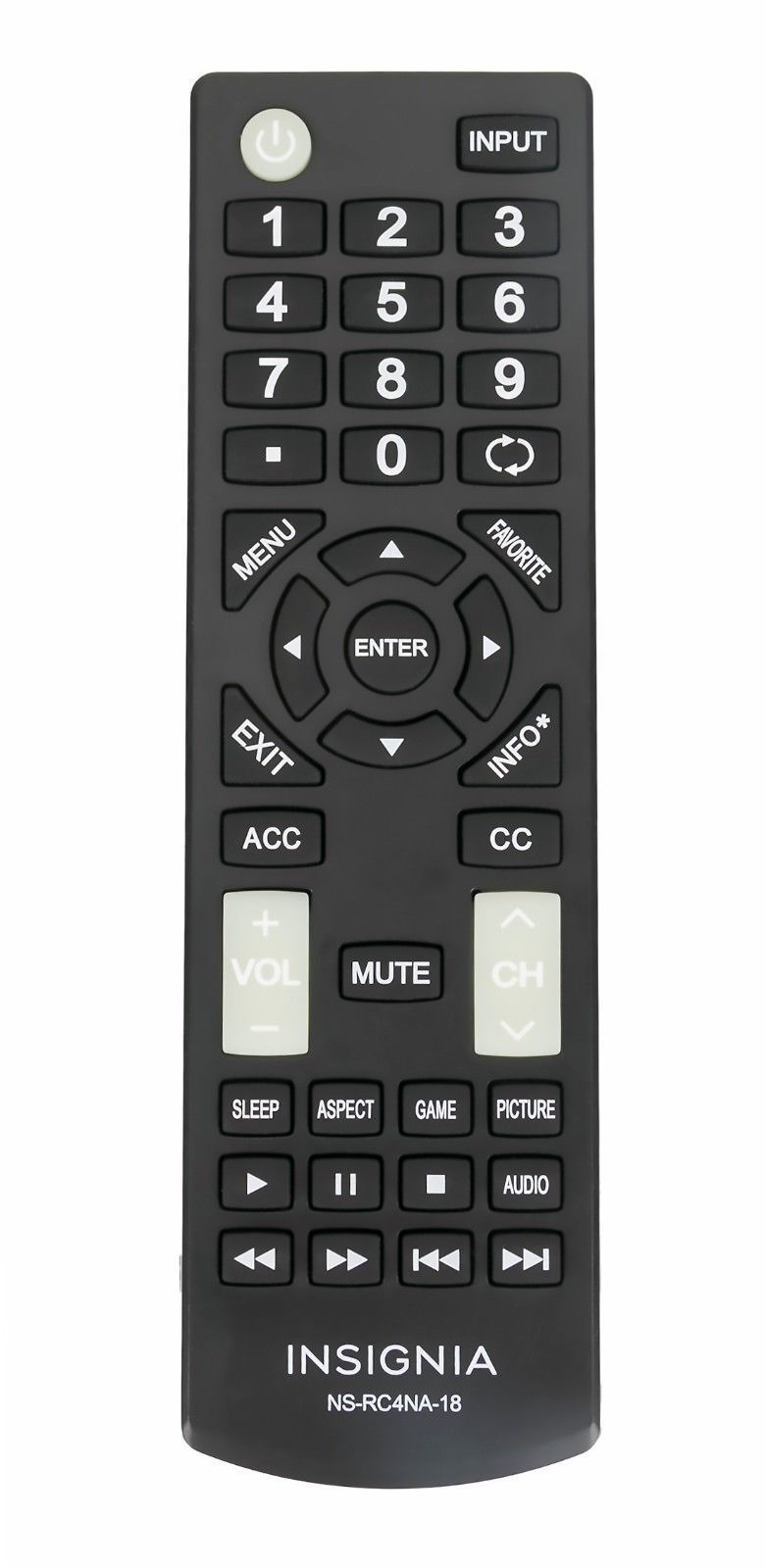 Insignia NS-RC4NA-18 V18 Remote for Model Ending A12 A13 A14 A15 A16 A17 A18 A19 - $23.99
