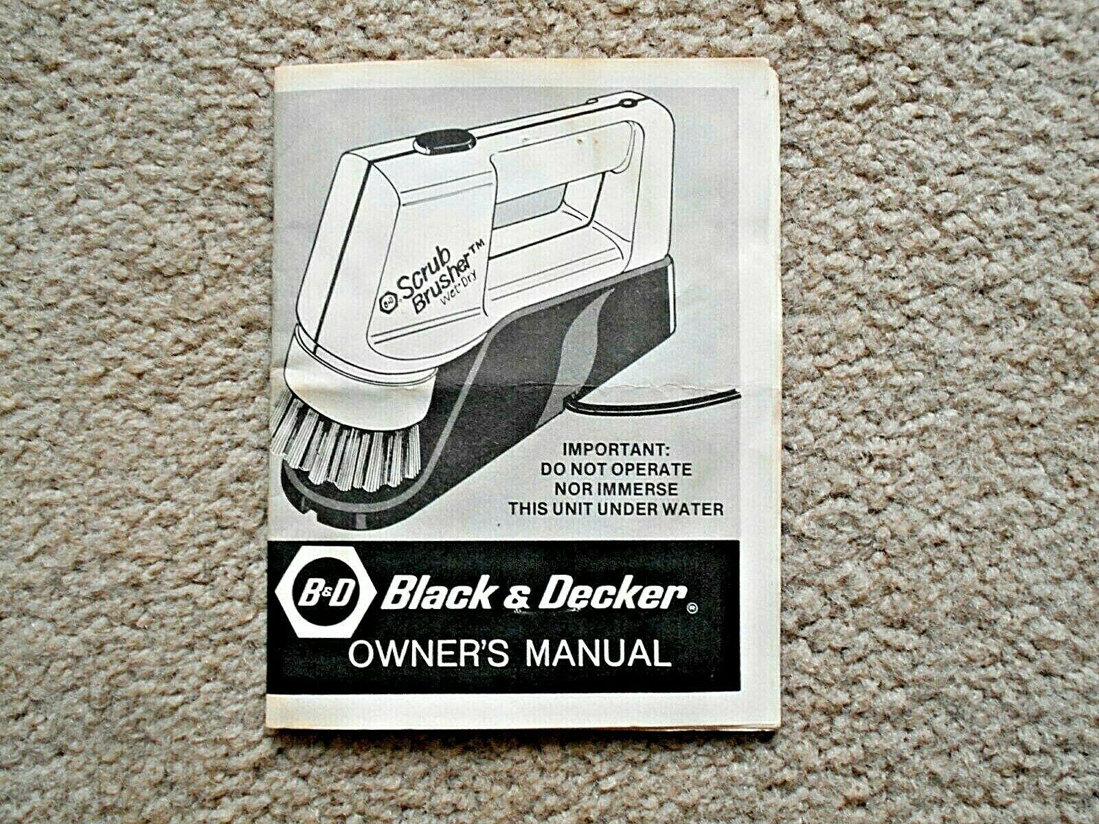 Black & Decker Wet & Dry Electric Scrub Brush Cordless Scrubber Model