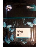 Genuine HP 920 Black Ink Cartridge CD971AN New Factory Sealed - $12.86