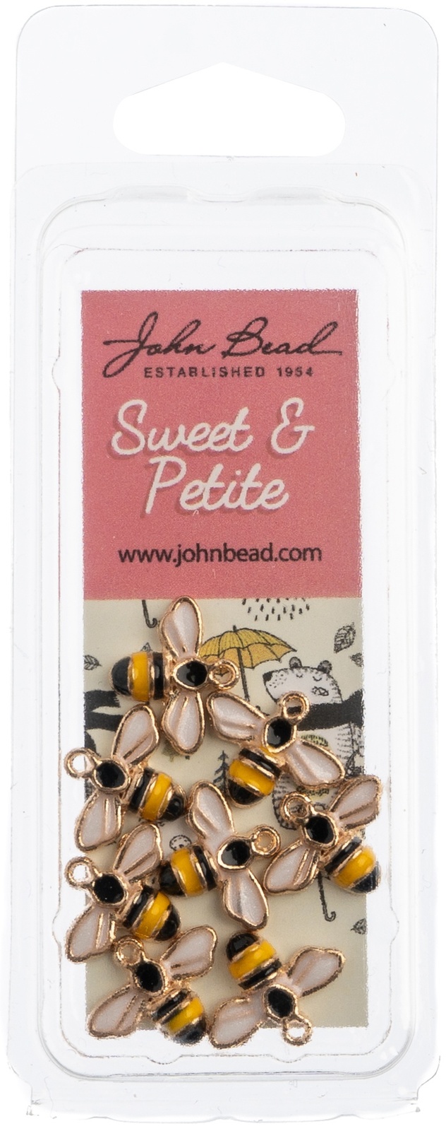 Sweet & Petite Charms -Bumble Bee Yellow/Black, 12x15mm 8/Pkg 32640464-62