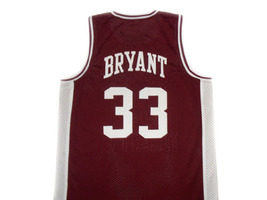Kobe Bryant Custom Lower Merion High School Basketball Jersey Maroon Any Size image 2