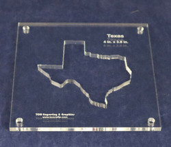 State of Texas 4 x 3.8 Inch 1/4" Quilt/Woodworking Template- Acrylic - $28.89