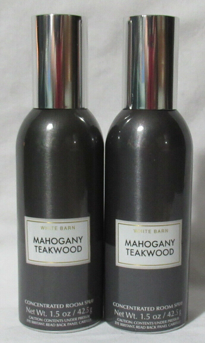 Primary image for White Barn Bath & Body Works Concentrated Room Spray MAHOGANY TEAKWOOD Lot of 2